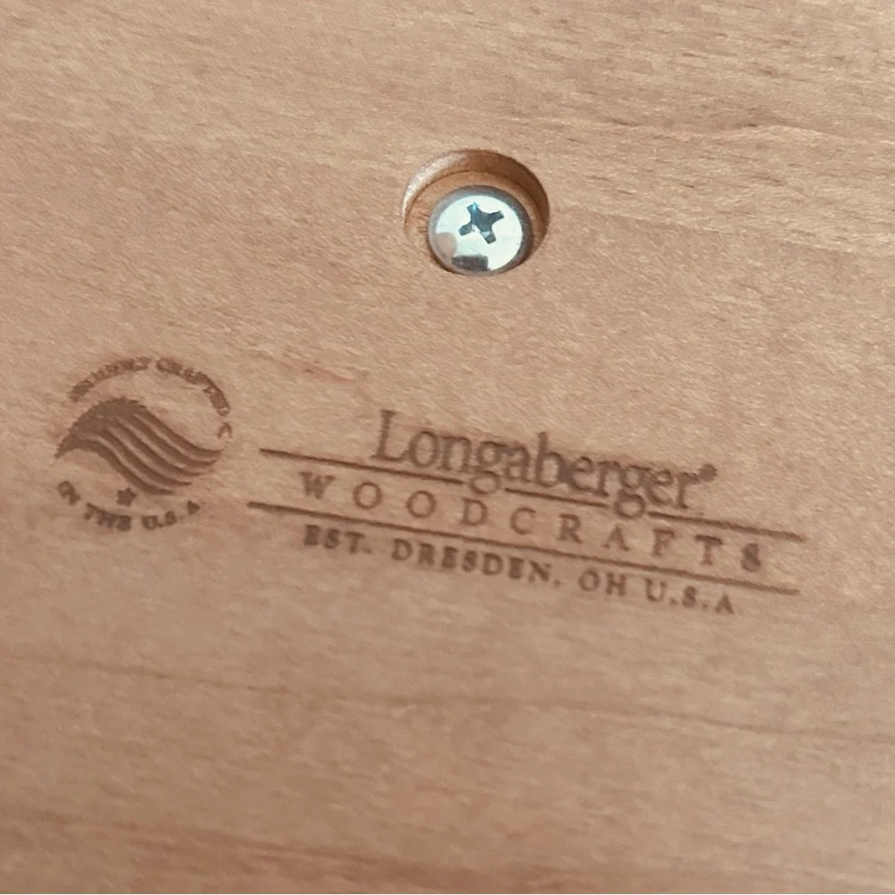 Longaberger 2008 Decorative Handmade Basket w/ Longaberger Custom Made. - Picture 8 of 11